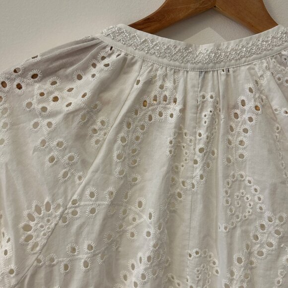 Kobi Halperin Eve Eyelet White Cotton Maxi Dress. Size XS - Picture 10 of 10